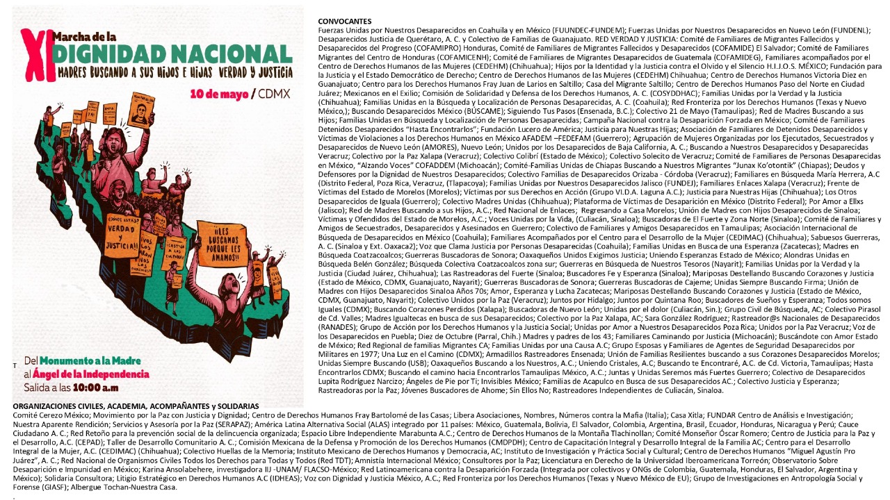CONVOCANTES XI MARCHA DIGNIDAD